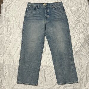 Madewell Women’s 33T Tall Jeans Low Slung Straight Button Fly Medium Wash Long